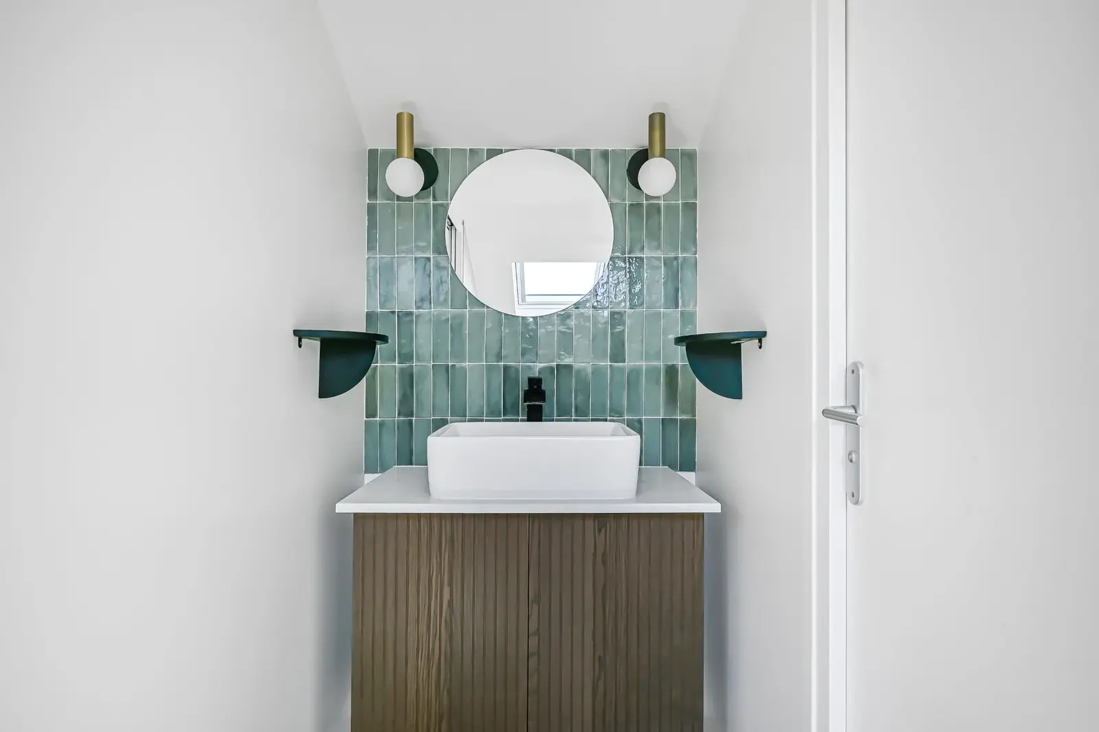 Salle de bain après travaux et réaménagement des combles — Vincennes 85m² — Teresa Lombardo architecte DPLG