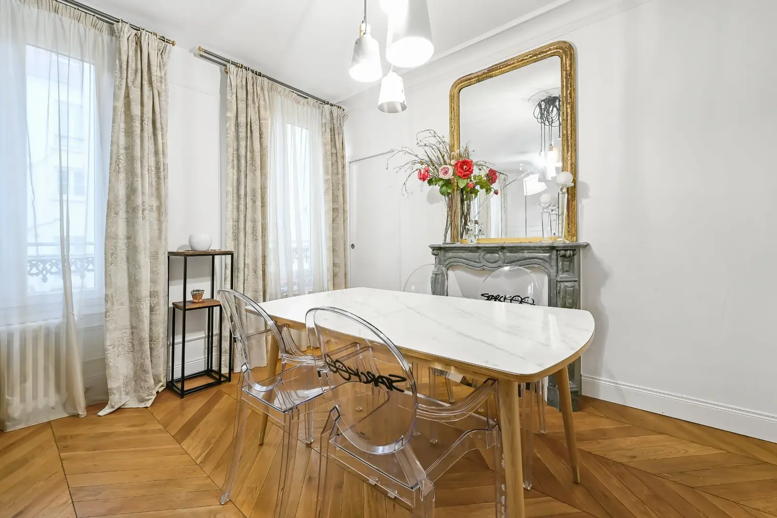 Salle à manger après travaux — haussmannien 60m² Paris 8e — Teresa Lombardo architecte DPLG